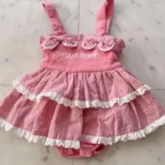 シャーリーテンプル♡ドーナツエプロンワンピース♡90センチ♡限定ピンク シャーリーテンプル♡エプロン付きワンピースセット♡90センチ♡長袖