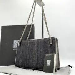 ［美品］コンテス　ホースヘア　チェーントート　ワンショルダーバッグ　シルバーのサムネイル