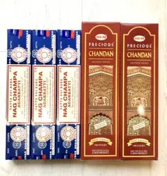 在庫ラスト2 ナグチャンパ　チャンダン　エコノミーパック　5箱セット　お香　瞑想
