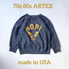 80s Artex 旧英字 sweat XL マスタード - メルカリ