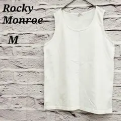 ロッキーモンロー【M】 タンクトップ ノースリーブカットソー コットン ホワイト