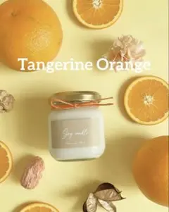 ソイキャンドル　タンジェリンオレンジ　フランス産アロマオイル　ハンドメイド