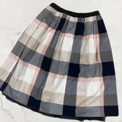 ブルーレーベル 2way チュールスカート チェック クレストブリッジ 美品
