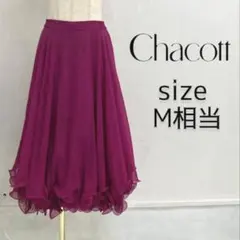 Chacott チャコット 社交ダンス ロングスカート M マゼンタ紫　日本製のサムネイル