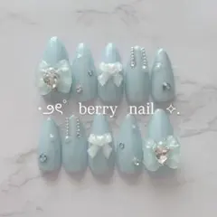 現品セール】ネイルチップ♡ミントグリーン 緑 量産型地雷韓国ワンホン