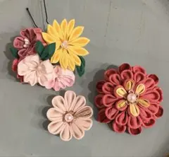 つまみ細工　髪飾り　卒業式　成人式　七五三