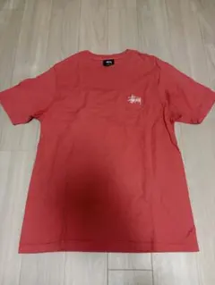 Stussy Tシャツ コーラルピンク　刺繍ロゴ Mのサムネイル