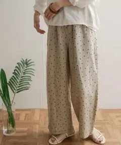 URBAN RESEARCH DOORS リネンドットイージーパンツ