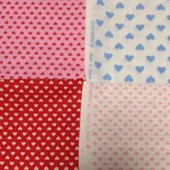 生地 はぎれ☆評価11000越え記念 お得セット ハート柄 1/2