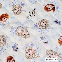 生地(ハギレ)キルティング　Disney　アナと雪の女王　ホワイト