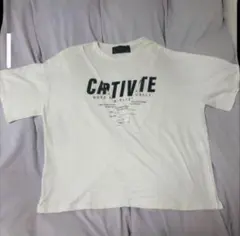 ロゴプリント変形半袖Tシャツ ホワイトのサムネイル
