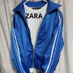 【美品】ZARA サテンジップブルゾン