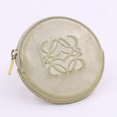 LOEWE ロエベ　アナグラム ゴールド レザー コインケース