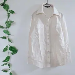 【コムサデモード】ストライプシャツ　薄手シャツ