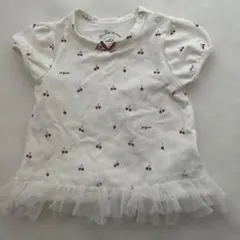 ジェラートピケ　チェリー柄　Tシャツ