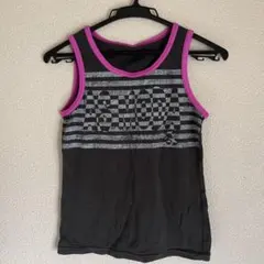 as moda タンクトップ 黒/紫