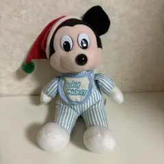 Baby Mickey ぬいぐるみ サンタ帽子付き