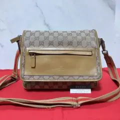 ✨美品✨ GUCCI GGキャンバス シェリーライン ショルダーバッグ ベージュ
