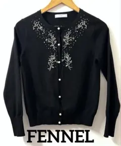スコットクラブ☆FENNEL ビジュー カーディガン☆美品☆ブラックのサムネイル