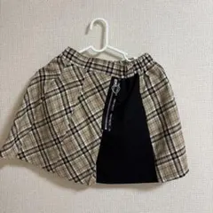 チェック柄アシンメトリックスカート 100cm~