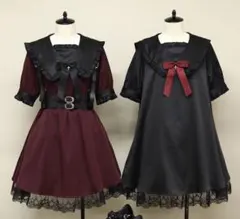 Amavel Jewely Cross Aラインワンピース - ボルドーのサムネイル