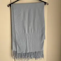 大判ストール　ライトブルー　niko and…