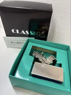 【箱付き・美品】クラシック 蒸気機関車 ペーパーウェイト ペン立て 銀仕上