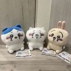【美品】ちいかわ泣いちゃったぬいぐるみハチワレウサギ3点セット(タグ付き)