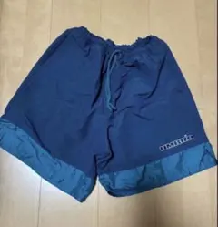 90s USA製　UMBRO ネイビー/ターコイズ ハーフパンツ S アンブロのサムネイル