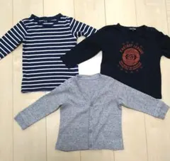 EASTBOY/UNIQLO/H&M　ロンTとカーディガンの3点セット/90cm