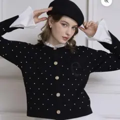 EIMY ISTOIRE Attached collar ニットジャケット - メルカリ