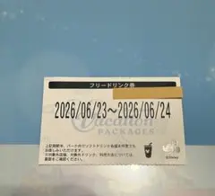 ①ディズニー バケーションパッケージ フリードリンク券6月23、24日の２日間のサムネイル