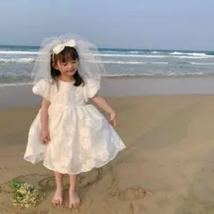 キッズホワイトフォーマルドレス 120cm