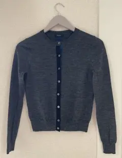 【3705】Paul Smith Black ウール 長袖カーディガン M