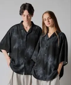新品未使用 完売品 CLEL 花柄シアーシャツ S ブルーアブストラクト