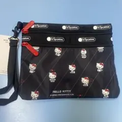 新品　未使用　レスポートサック サンリオ キティ 二段 ポーチ　コラボ