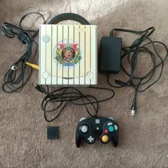 ゲームキューブ阪神タイガース優勝記念本体コントローラーセット＋優勝記念グッズ2点