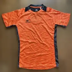 Mizuno オレンジ ストライプ Tシャツ
