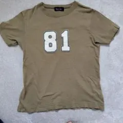 EASTBOY 半袖Tシャツ 81ロゴ カーキ　美品のサムネイル