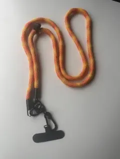 スマホショルダーストラップ オレンジ 首掛け 落下防止 24時間発送