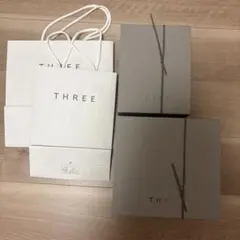 THREE ショップ袋×2 箱×2のサムネイル