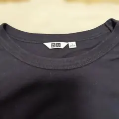 ​【2枚セット/綿100%】ユニクロ ロングTシャツ (白・黒) [L]サイズ
