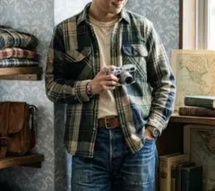 【タイムセール】カベラスヘビネル チェックシャツ 古着 ヴィンテージ アメカジ