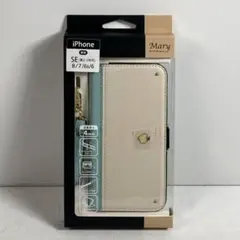 iPhone 手帳型 スマホケース SE3 SE2 8 7 スペード 水色 38