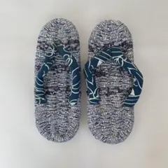 【未使用品】　布ぞうり 　ハンドメイド　 藍染調