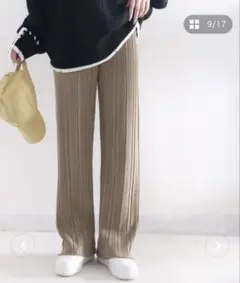 Classical Elf プリーツパンツ グレージュ XL