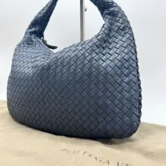 極美品 ボッテガヴェネタ イントレチャート ホーボー ハンドバッグ ブルー