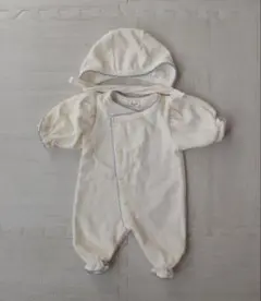 【値下げ中】monbebe ロンパース&ボンネット 退院着　セレモニードレス