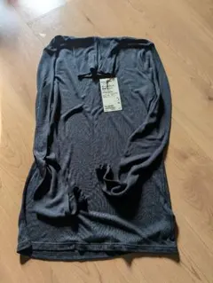 無印良品 シルク混 シアー タートルネック 長袖 Tシャツ 新品