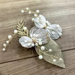 ホワイトフラワー ヘアアクセサリー